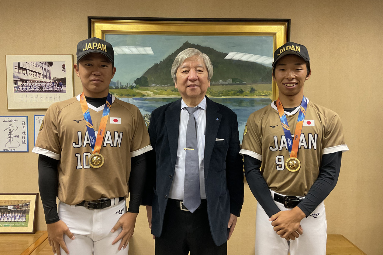 ソフトボール男子U１８ワールドカップ　淀川選手、梅田選手が世界一に貢献